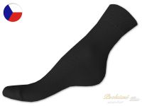 100% bavlněné ponožky 43/45 Hladké černé
