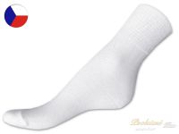 100% bavlněné ponožky 43/45 Hladké bílé