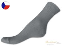 100% bavlněné ponožky 43/45 Hladké šedé