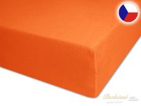 Prostěradlo froté oranžové 140x200