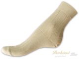 Bambusové ponožky dámské 35/37 Žebro béžové