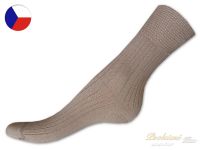 100% bavlněné ponožky 46/47 Žebro béžové