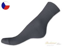 100% bavlněné ponožky 43/45 Hladké tmavě šedé