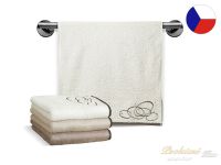Froté ručník 50x100 NORA 450g Elipsy smetanové