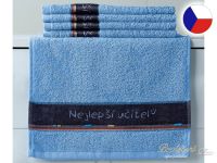 Malý ručník 30x50 RUJANA 450g "Nejlepší učitel" modrý