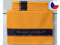 Malý ručník 30x50 RUJANA 450g "Nejlepší učitelka" oranžový