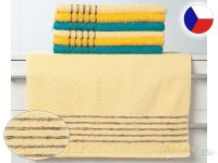 Froté ručník 50x100 NORA 450g Proužky I žluté