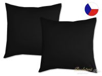 Bavlněný dekorační polštář 40x40 KOMFORT Jednobarevný Černý