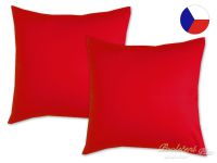 Bavlněný dekorační polštář 40x40 KOMFORT Jednobarevný Červený
