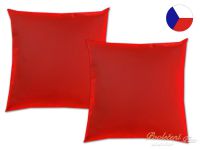 Jednobarevný saténový dekorační polštářek 50x50 Luxury Collection Červený