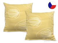 Bavlněný dekorační polštářek 40x40 EXCLUSIVE Grace žlutý dekor