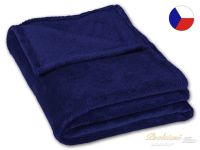 Dětská deka pro miminko mikroplyš 75x100 Tmavě modrá 300g