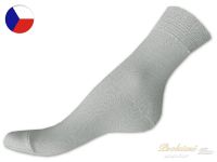 100% bavlněné ponožky 38/39 Hladké světle šedé