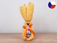 Malý velikonoční zajíček z ručníku Sofie žlutý + vajíčko s překvapením