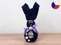 Malý velikonoční zajíček z ručníku Sofie marine modrý + vajíčko s překvapením