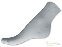 Bambusové ponožky s lycrou pánské 43/45 Hladké světle šedé