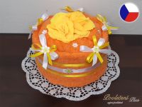 Malý dort z ručníku SAM oranžová