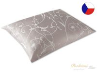Damaškový povlak na polštář 50x70 EXCELLENT ORNELLA Floral dance šedohnědá