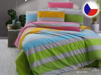 Prodloužené povlečení bavlna EXCLUSIVE Rainbow color 70x90, 140x220