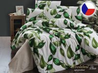 Francouzské povlečení bavlna EXCLUSIVE 2x 70x90, 220x200 Leaves green