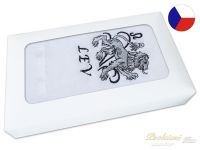 Luxusní dárkové balení ručníku Znamení Lev bílá/šedá