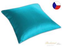 Luxusní saténový povlak na polštář 40x40 STAR Cyberspace azurově modrý
