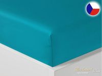 Luxusní saténové prostěradlo 90x200 STAR azurově modré