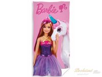 Dětská osuška Barbie a jednorožec 70x140