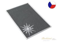 Malý vánoční ručník ZOE 32x50 Vánoční hvězda tmavá šedá