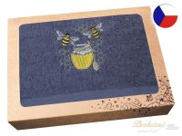 Luxusní dárkové balení osušky pro včelaře tmavě šedý