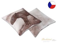 Luxusní saténový povlak na polštář 40x40 GEON Africké léto Nosorožec mládě