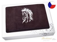 Luxusní dárkové balení ručníku hnědý Kůň Apollo