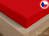 Luxusní saténové prostěradlo na vysokou matraci 100x200 červené