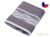 Kvalitní froté ručník 50x100 Vlnka šedá 480g