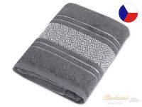 Luxusní froté ručník 50x100 Mozaika tmavě šedá 550g