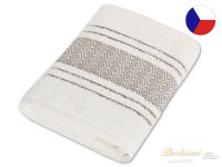 Luxusní froté ručník 50x100 Mozaika krémová 550g