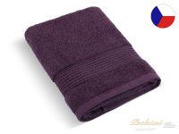 Kvalitní froté ručník 50x100 PROUŽEK tmavě fialový 450g