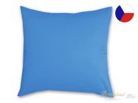 Jednobarevný povlak na polštář bavlněný 50x50 modrý