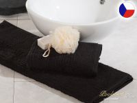 Luxusní malý ručník 30x50 JUVEL 580g Vlny 3D černé