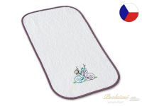 Dětský ručník s výšivkou LOTA 30x50 Šnečci bílá/tmavě fialová 350g 