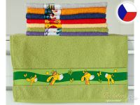 Dětský ručník 50x100 NORA TISK 450g Žirafa zelená