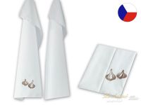 Luxusní bavlněné utěrky CARMINE 2x 50x70 Česnek