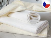 Vaflový ručník 50x90 WATER 400g Vafle/smyčka bílá