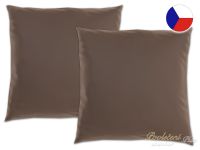 Jednobarevný saténový dekorační polštářek 50x50 Luxury Collection Tmavě hnědý