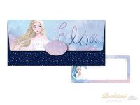 Dětská dárková obálka na peníze Elsa modrá