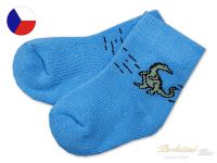 Dětské froté ponožky 19/21 Dinosaurus modrý