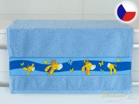 Dětský ručník 50x100 NORA TISK 450g Žirafa modrá