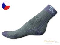 Dětské thermo ponožky 31/34  šedá - fialová