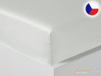 Luxusní saténové prostěradlo 180x200 Geon bílé