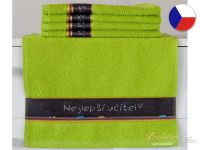 Malý ručník 30x50 RUJANA 450g "Nejlepší učitel" zelený